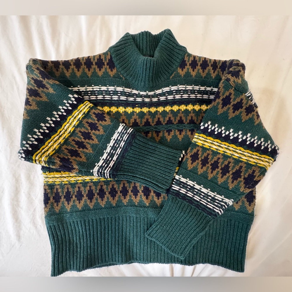 Rag & Bone Green Patterned Sweater - Picture 4 of 5